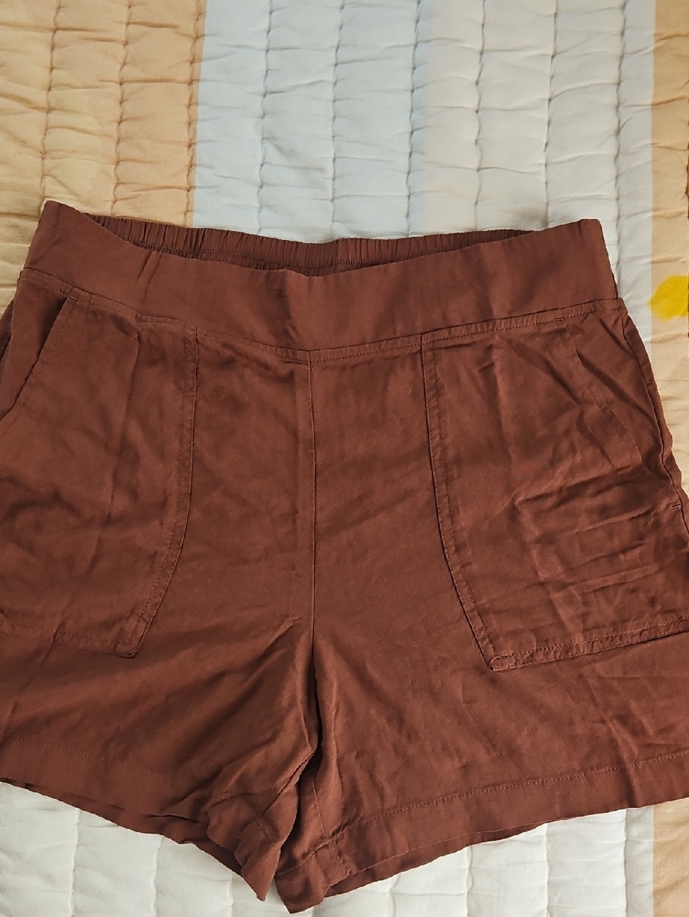 Wildfox High-Waist Pull-On Shorts - Brown